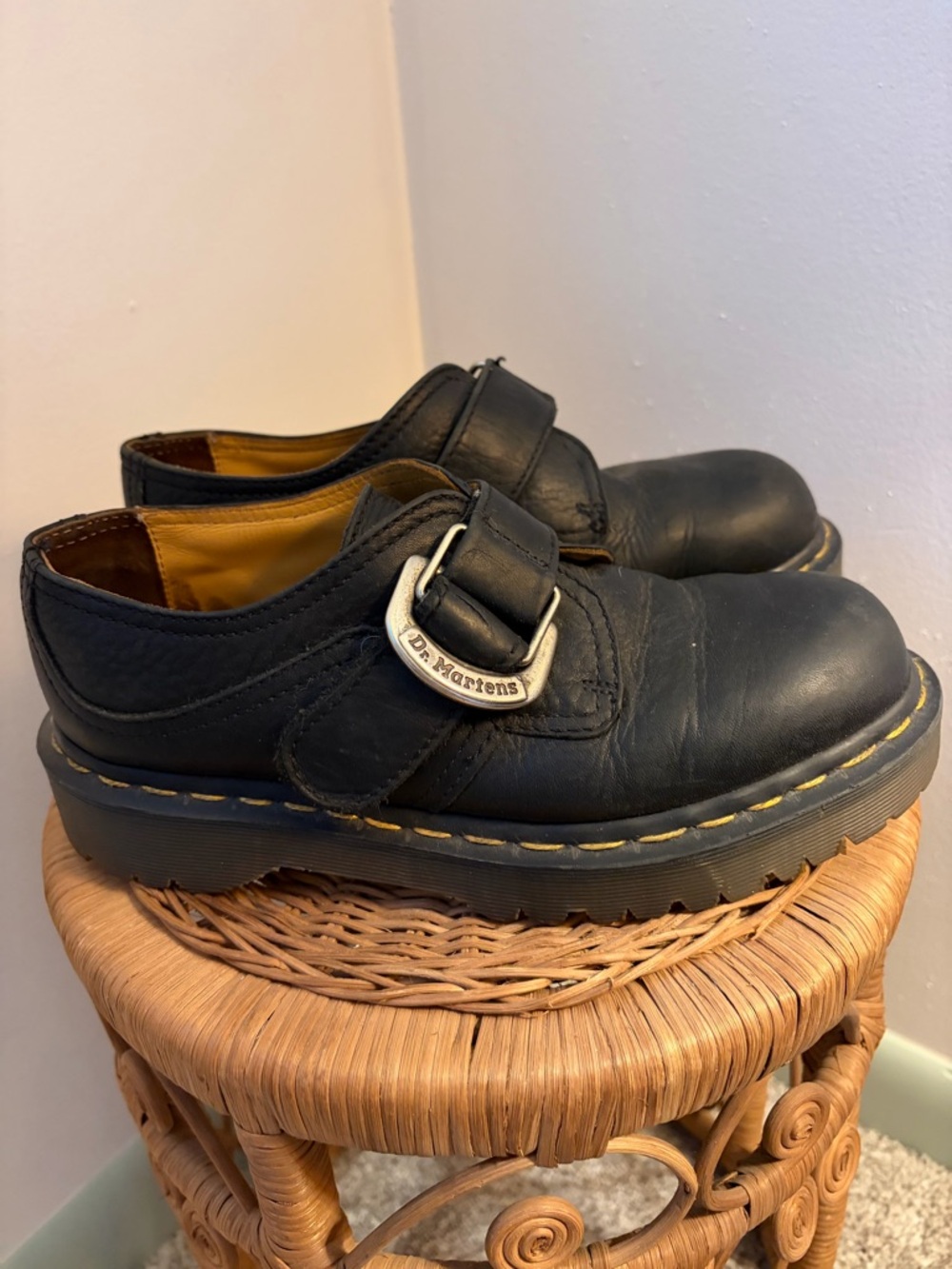 Vintage Dr. Martens Black Leather w/buckle